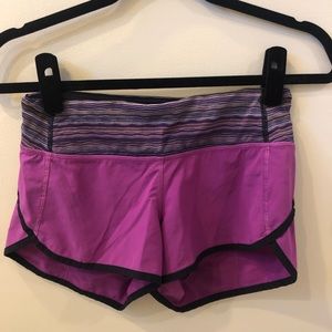 Purple Lululemon Athletica Speed Shorts